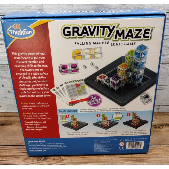 ThinkFun Gravity Maze Marble Run Brain Game Board Game! Retail $43! - Picture 2 of 6